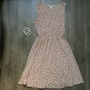 Forever 21 Peach Polka Dot Dress